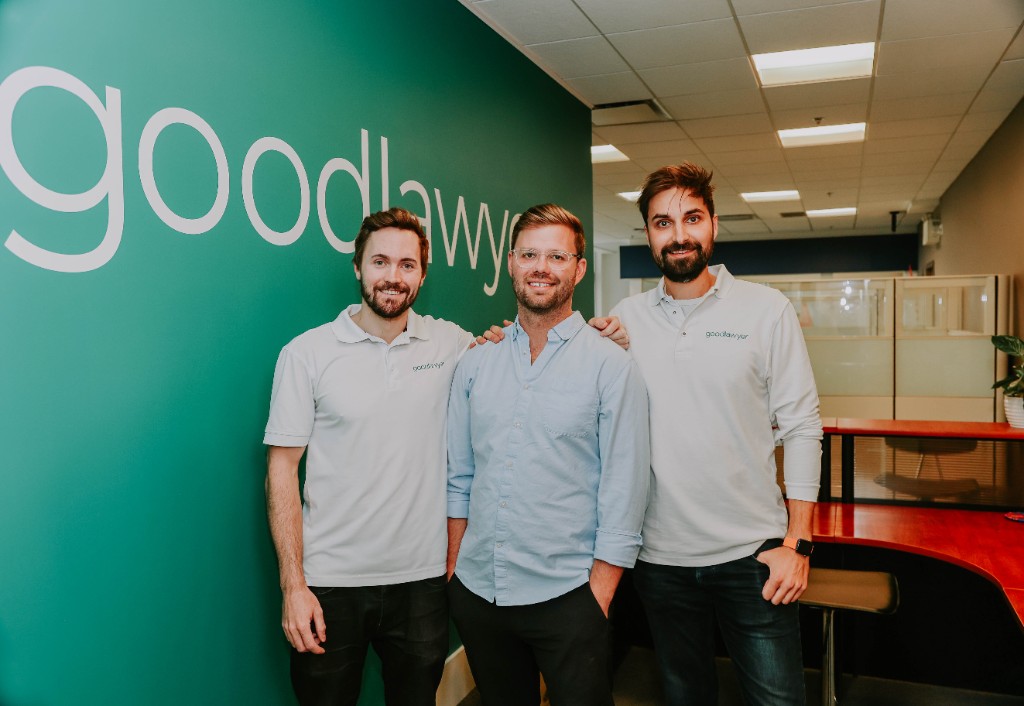 The Goodlawyer co-founders together at the Goodlawyer office.